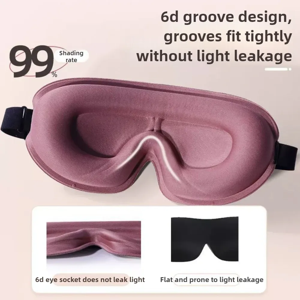 Masque de sommeil 3D de voyage en mousse à mémoire de forme, léger 2