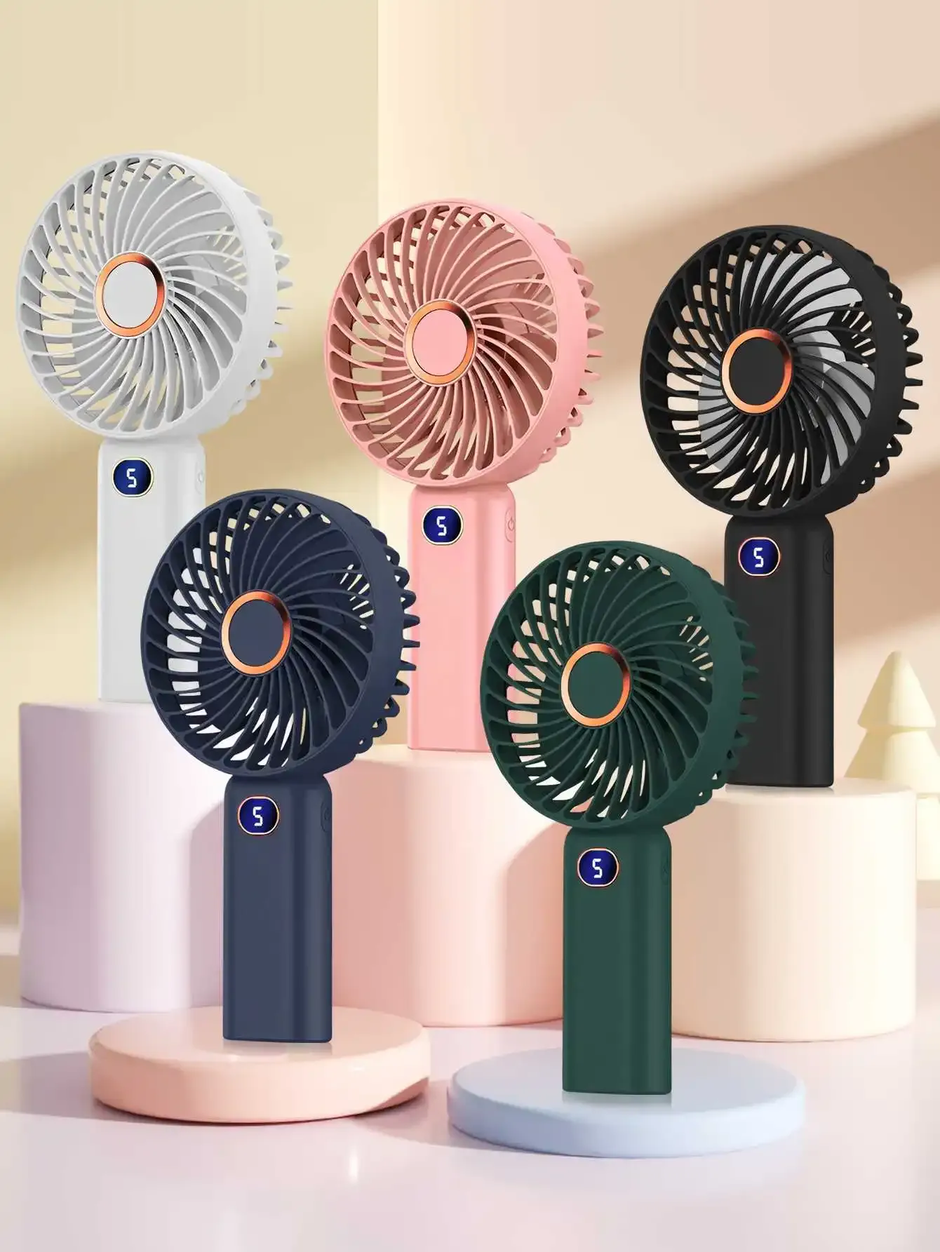 Ventilateur portatif USB rechargeable, vue d'ensemble