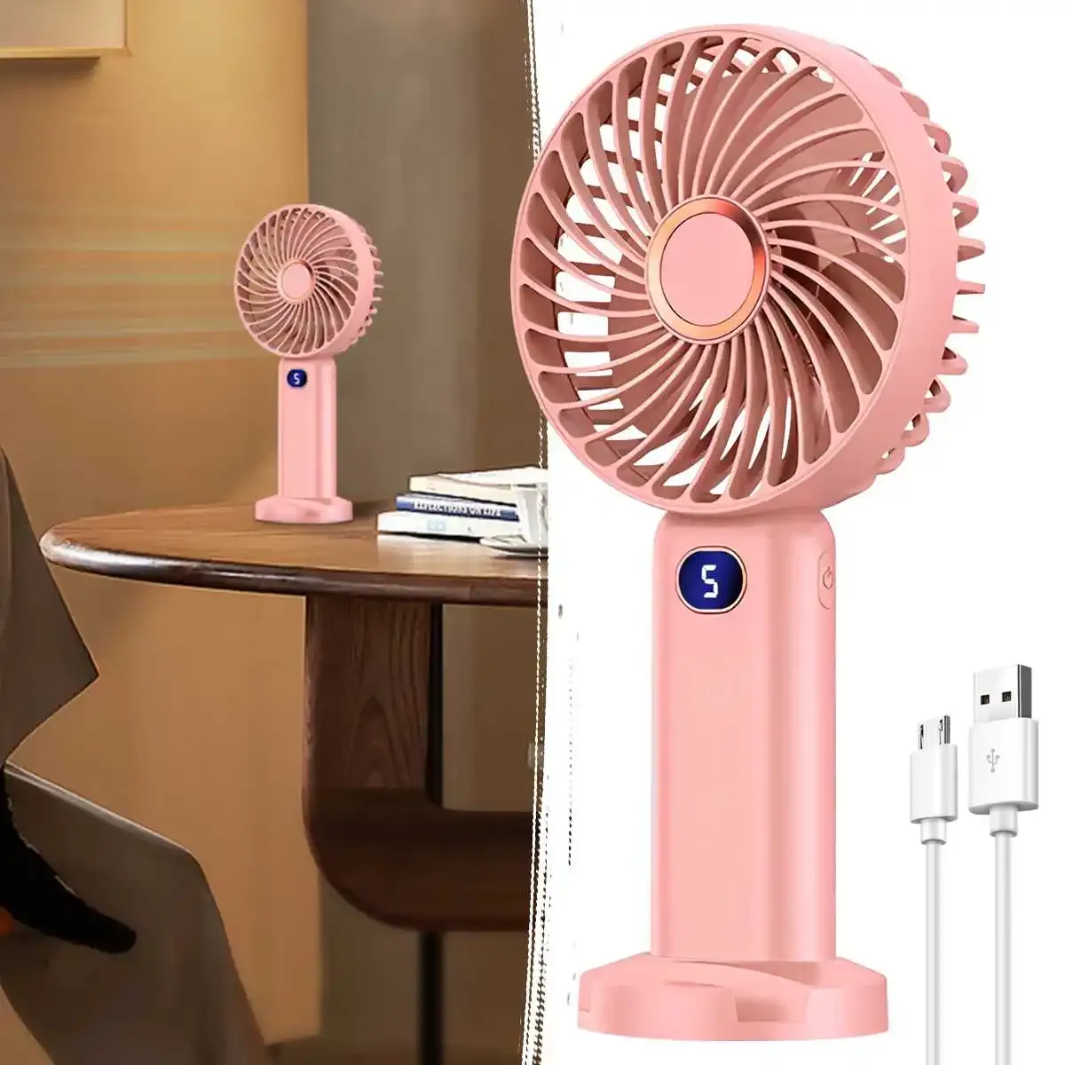 Ventilateur portatif, vue rapprochée