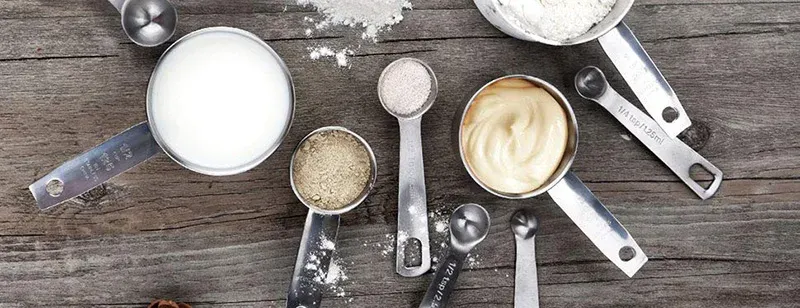Ensemble de tasses et cuillères à mesurer en acier inoxydable