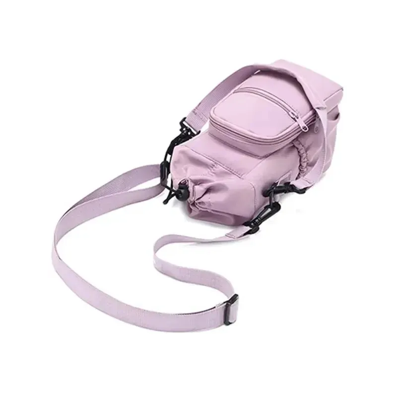 Sac porte-bouteille d'eau portable avec bandoulière réglable, housse isotherme et poche pour téléphone 4