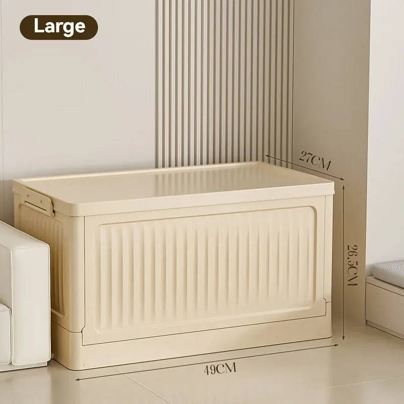 Boîte de rangement pliante multifonction, 1 pièce, conteneur organisateur pliable en plastique, boîte de rangement avec couvercle 8