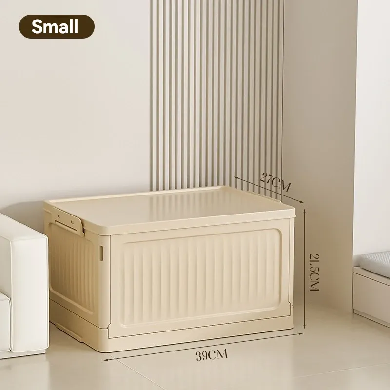 Boîte de rangement pliante multifonction, 1 pièce, conteneur organisateur pliable en plastique, boîte de rangement avec couvercle 7