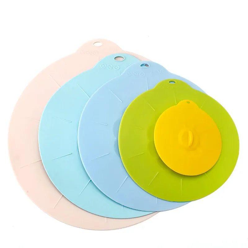 Couvre-plat universel réutilisable en silicone anti-débordement pour bols et casseroles, DC05 - Image 1