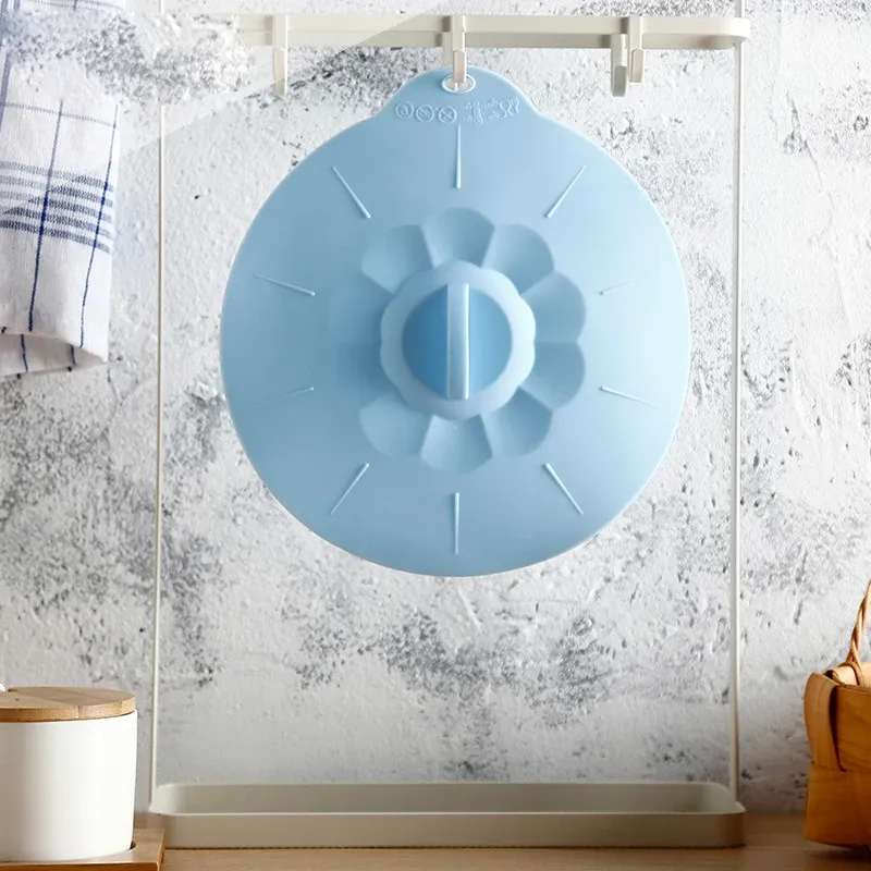 Couvre-plat universel réutilisable en silicone anti-débordement pour bols et casseroles, DC05 3