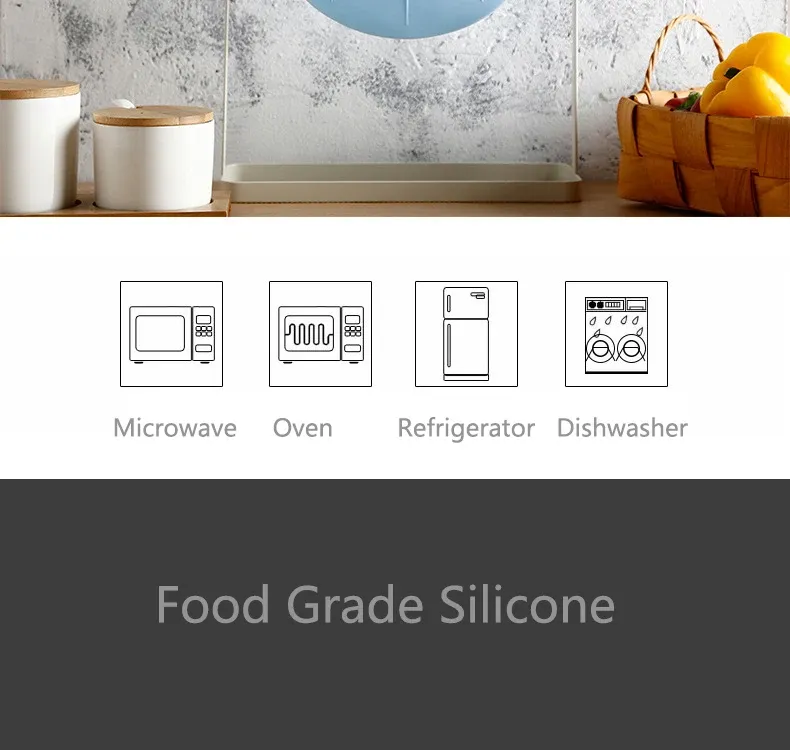 Couvre-plat universel en silicone, cuisine du quotidien