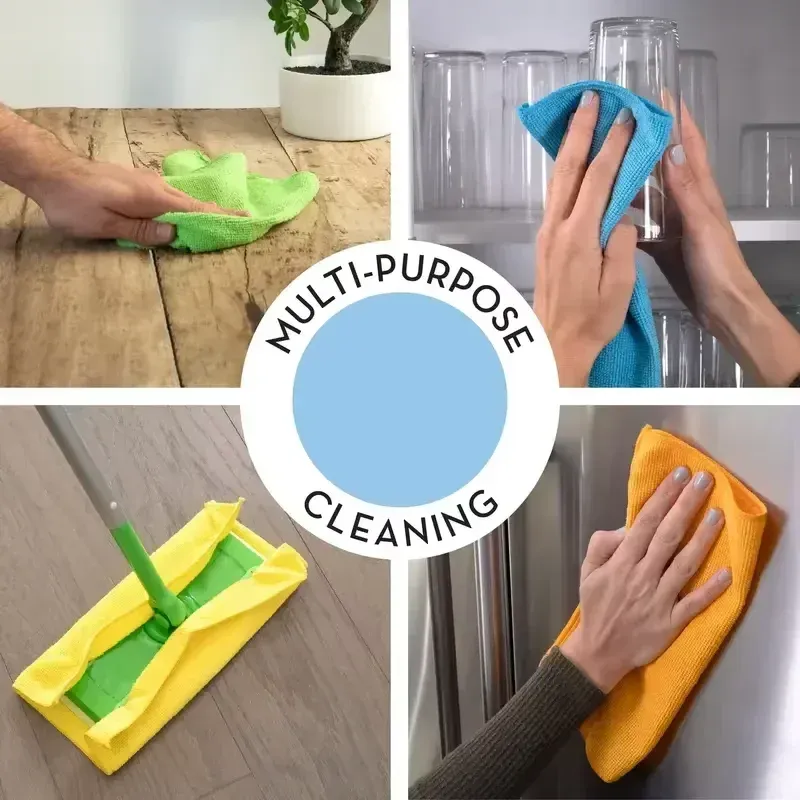 5/10/20/50 chiffons en microfibre, lavette de nettoyage absorbante et durable pour cuisine et salle de bain 5