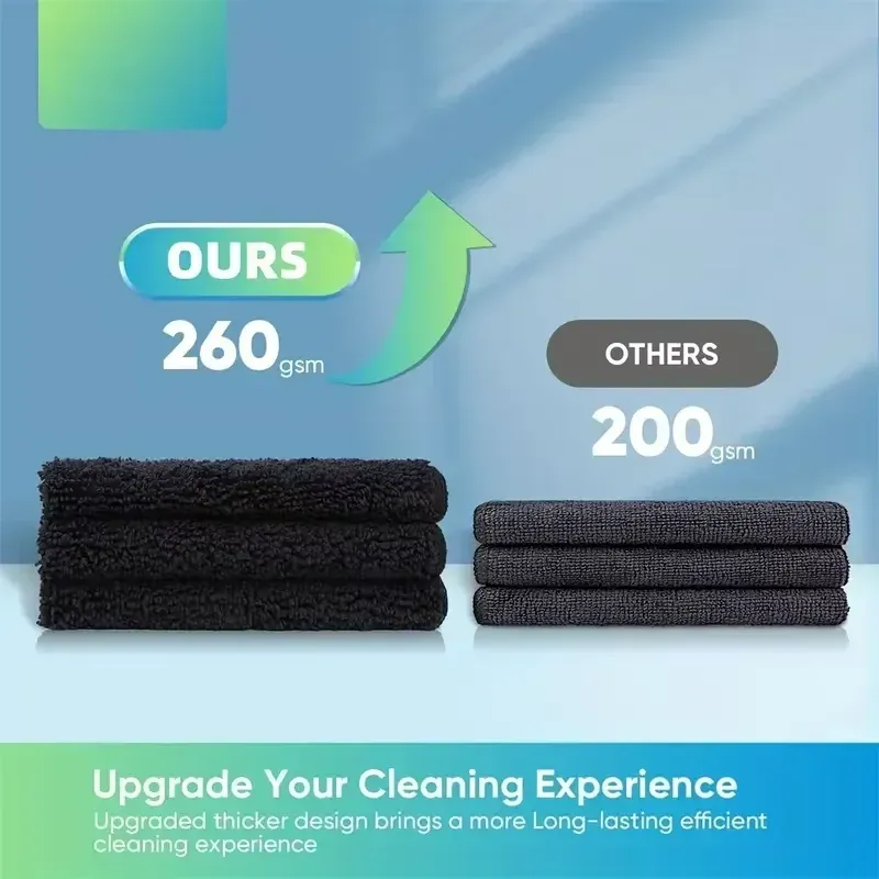 5/10/20/50 chiffons en microfibre, lavette de nettoyage absorbante et durable pour cuisine et salle de bain 6