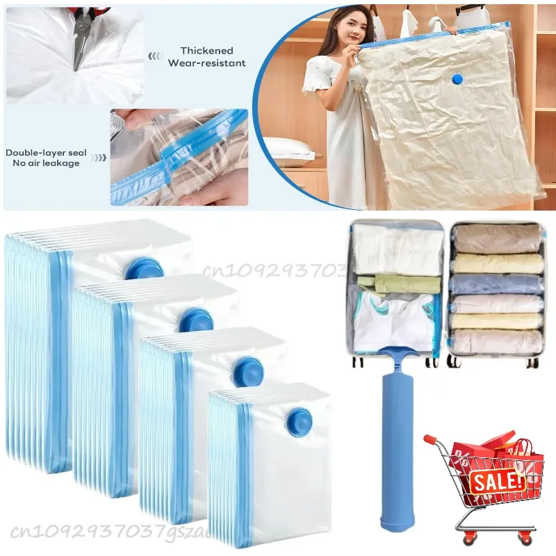 Sac de compression sous vide en utilisation