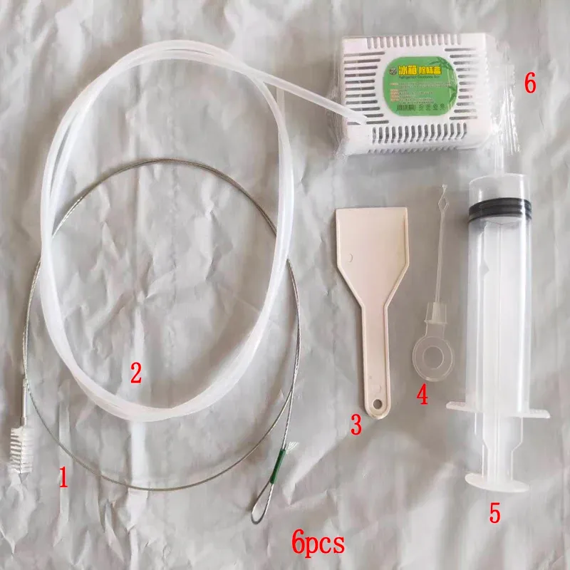 Ce titre est déjà en français. Voici une version plus propre et professionnelle :

Dissolvant de bouchons pour trou de vidange de réfrigérateur, brosse pour trou de réfrigérateur, nettoyeur pour sortie d'eau, outils de nettoyage de drain (lot de 5/6 pièces) 7