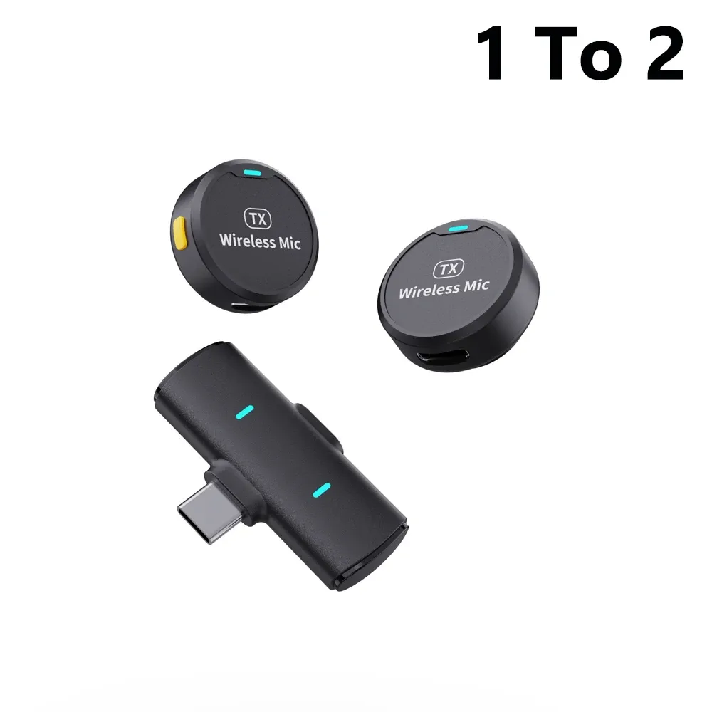 Microphone Lavalier sans fil KEBIDU à double réduction de bruit, son HiFi, avec 1 à 2 micros magnétiques miniatures pour enregistrement vidéo et diffusion en direct 7