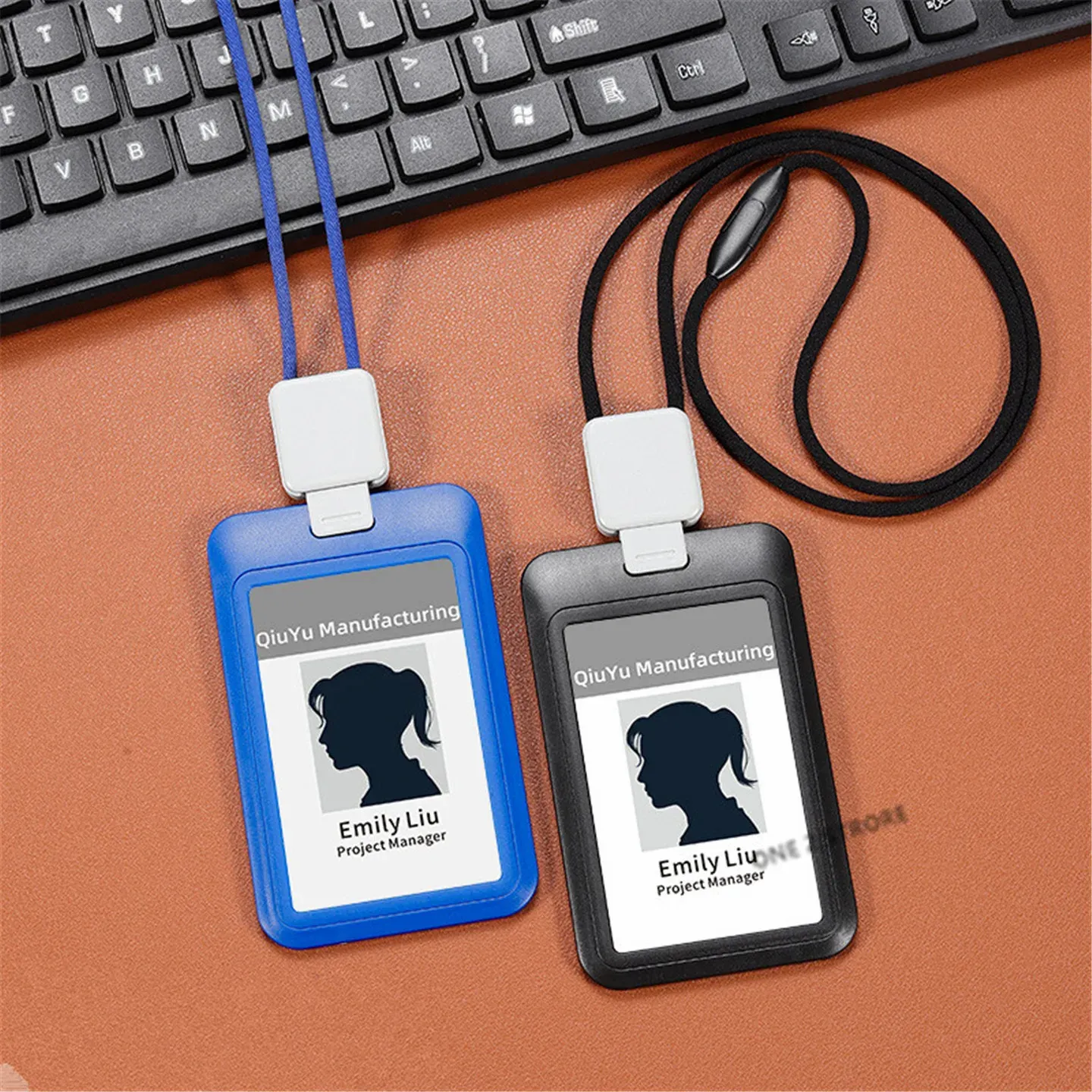 Porte-badge en situation professionnelle