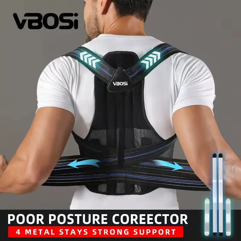 Wait, the source title is already in French. Translating it into French would leave it essentially unchanged, so here is a cleaner, professional version:

Correcteur de posture réglable pour le dos, soutien lombaire pour hommes et femmes, VBOSi 1