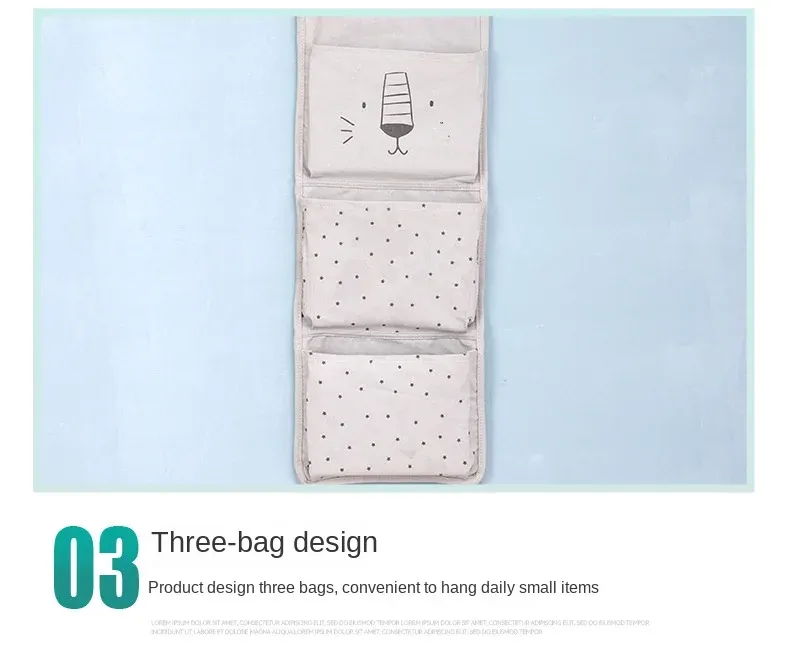 Sac de rangement suspendu, mise en situation