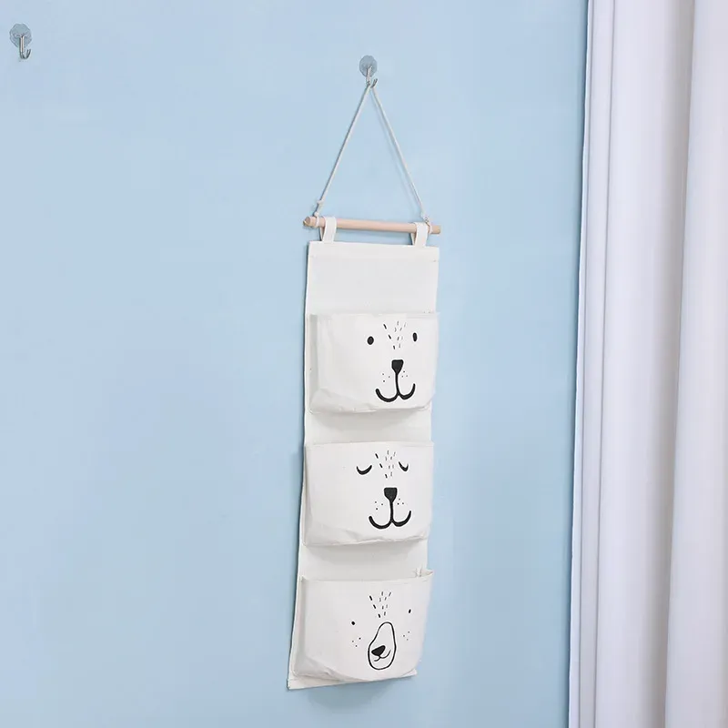 Sac de rangement suspendu à 3 poches, étanche, pour dortoir, salon et salle de bains 7