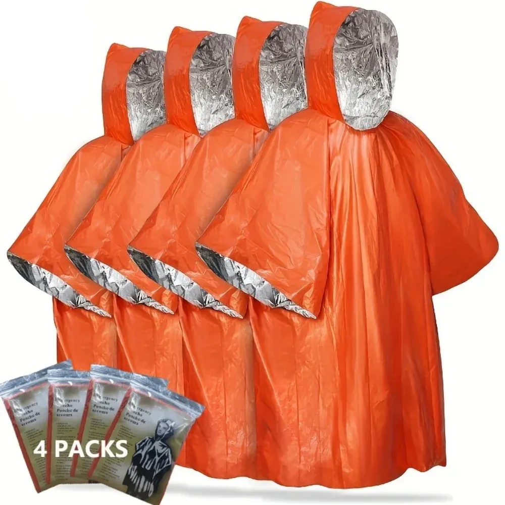 Poncho de pluie d'urgence à capuche, vue détaillée