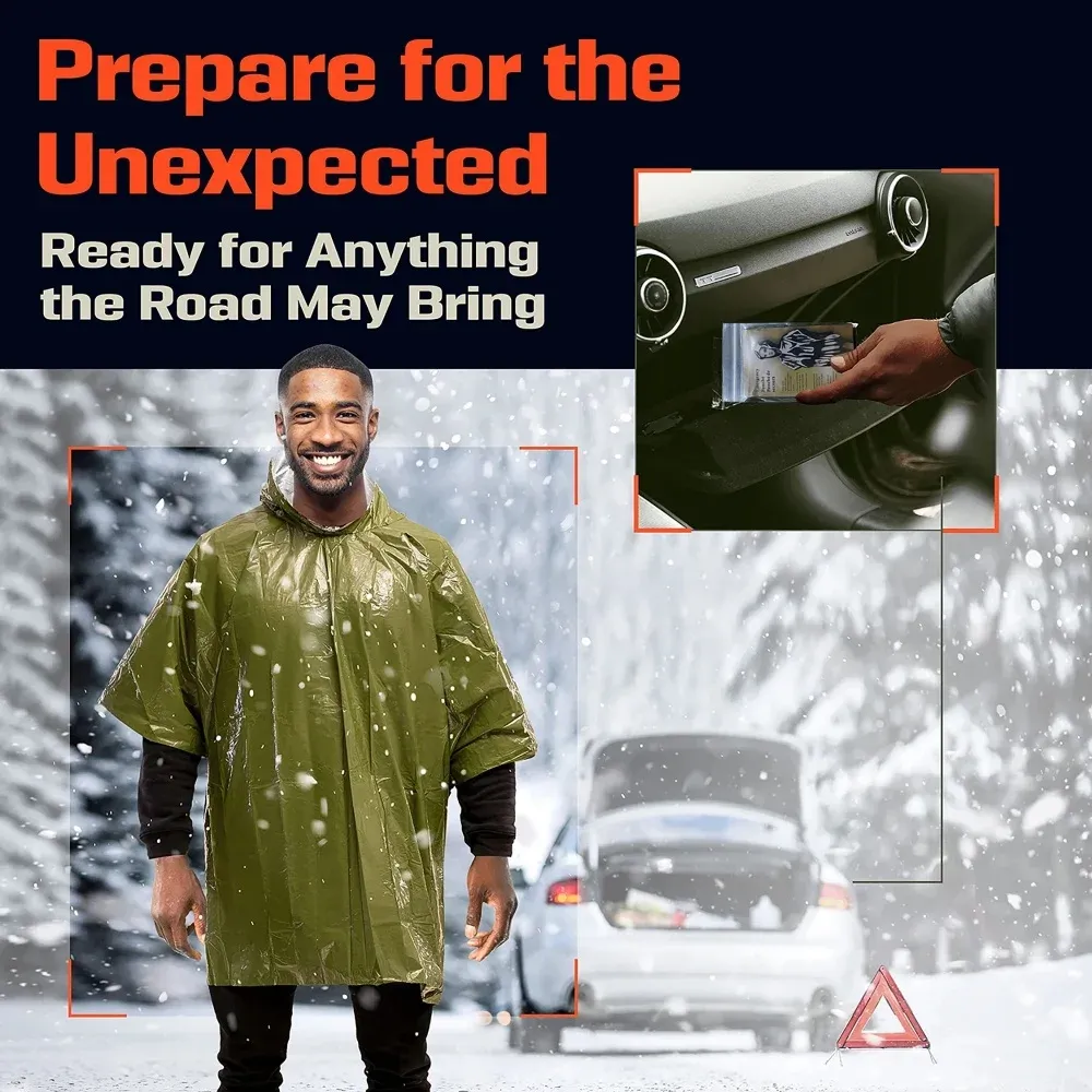 Poncho de pluie d'urgence, mise en situation familiale