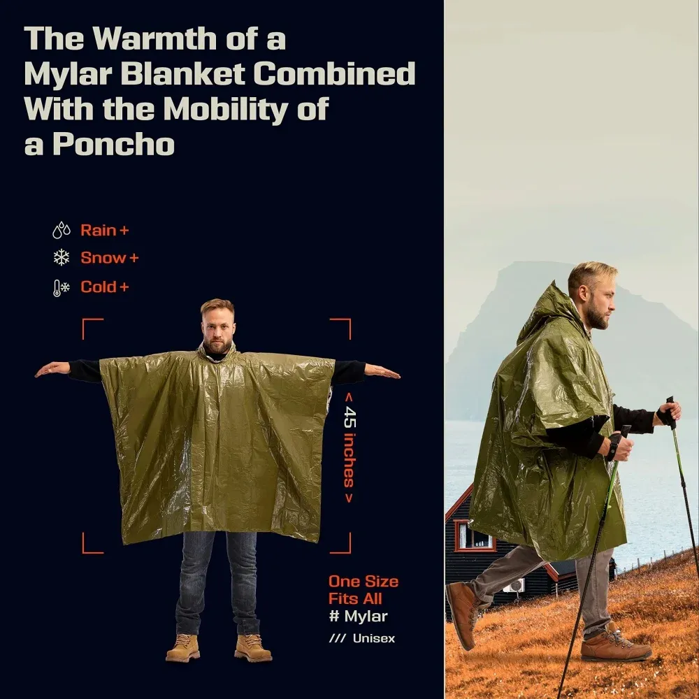 Poncho de pluie d'urgence, confort au quotidien