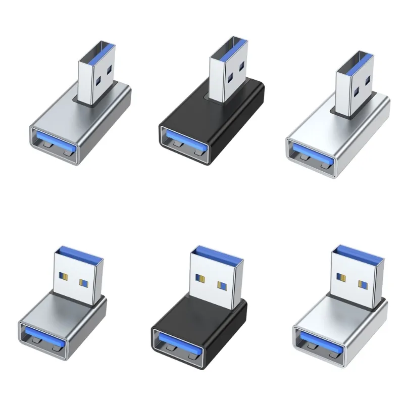 Adaptateur USB coudé installé sur un ordinateur