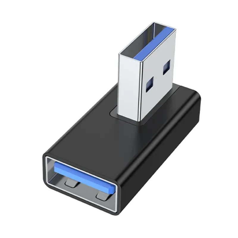 Adaptateur USB 3.0 mâle vers femelle coudé haut et bas, connecteur d'extension pour ordinateur portable, convertisseur de chargeurs USB 9