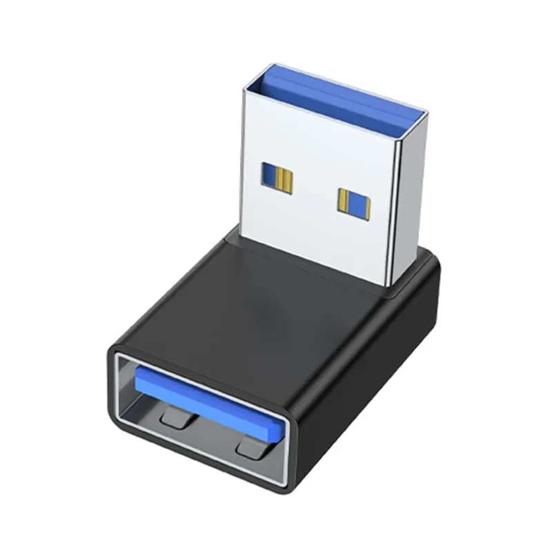 Adaptateur USB 3.0 mâle vers femelle coudé haut et bas, connecteur d'extension pour ordinateur portable, convertisseur de chargeurs USB 10