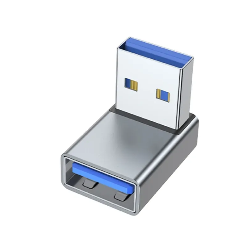 Adaptateur USB 3.0 mâle vers femelle coudé haut et bas, connecteur d'extension pour ordinateur portable, convertisseur de chargeurs USB 12