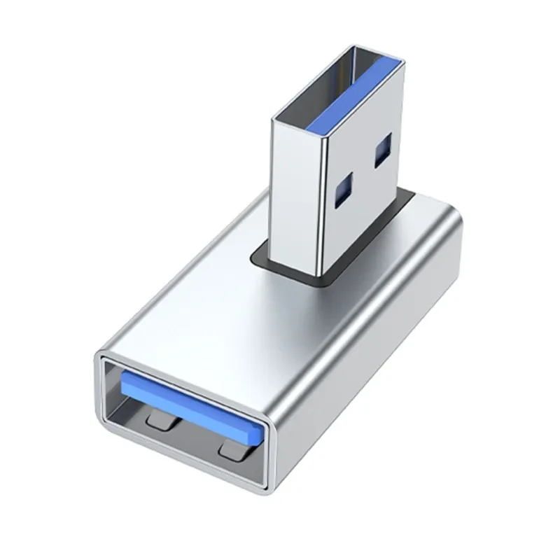 Adaptateur USB 3.0 mâle vers femelle coudé haut et bas, connecteur d'extension pour ordinateur portable, convertisseur de chargeurs USB 7