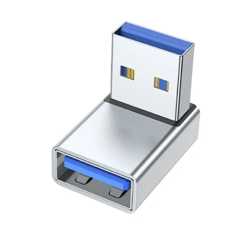 Adaptateur USB 3.0 mâle vers femelle coudé haut et bas, connecteur d'extension pour ordinateur portable, convertisseur de chargeurs USB 8
