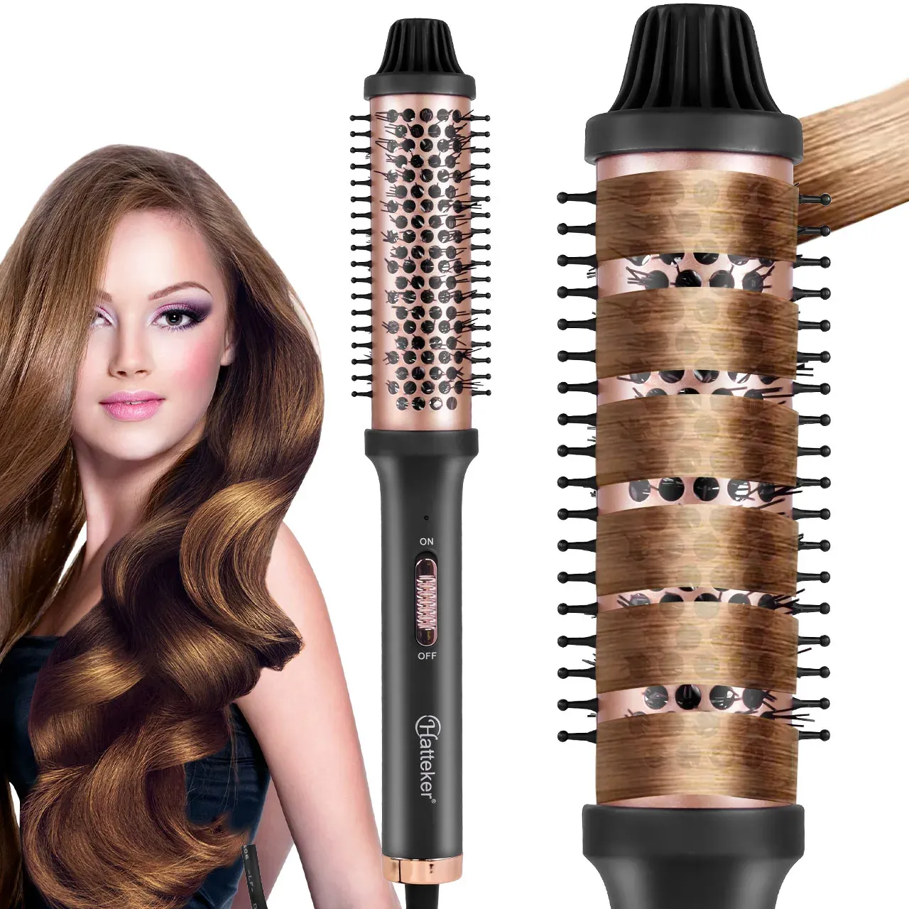 Détail du design de la brosse Hatteker