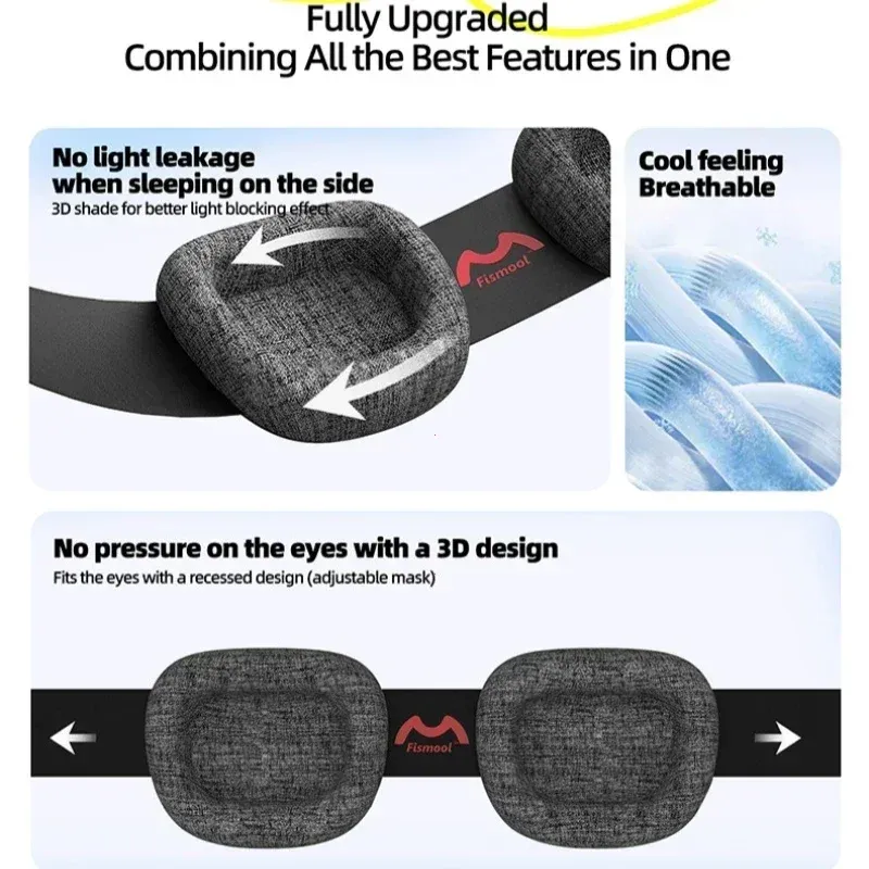 Masque de sommeil 3D réglable pour les yeux