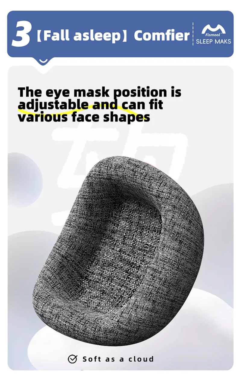 Masque de sommeil 3D en lumière naturelle