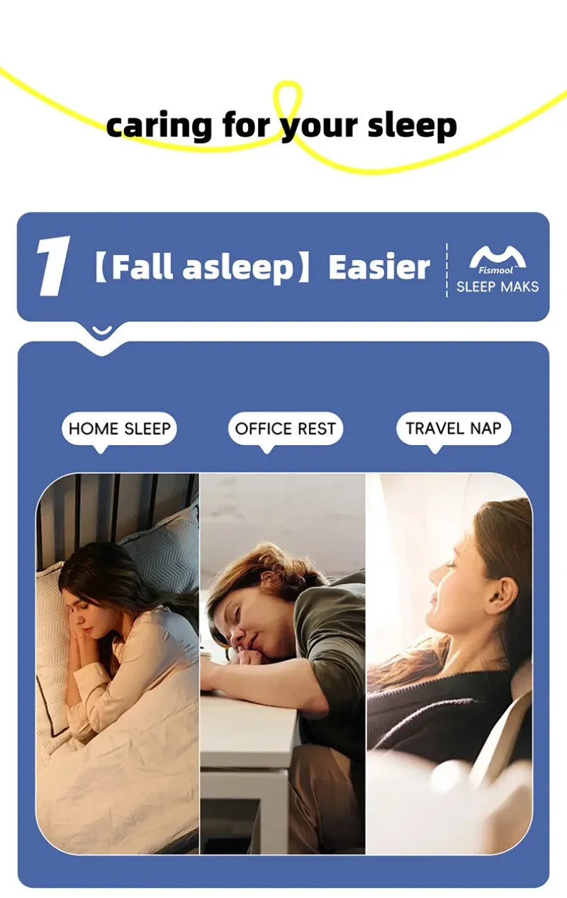 Masque de sommeil 3D sous différents angles