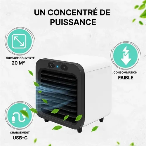 Détail du mini climatiseur portable