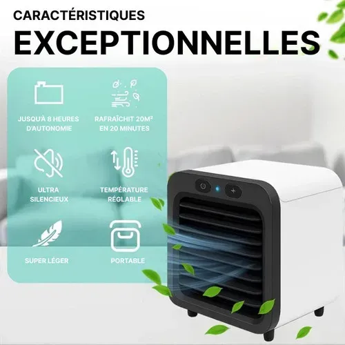 Mini climatiseur portable, vue latérale