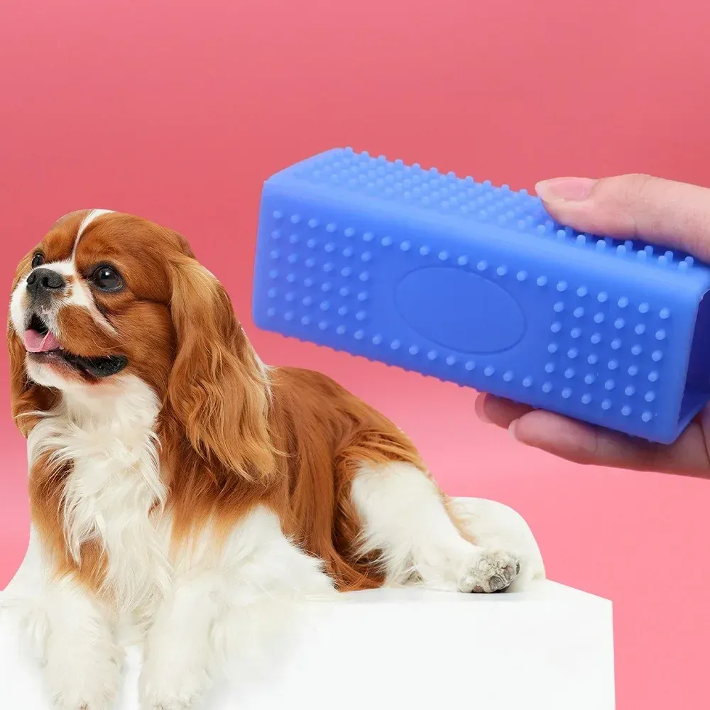 Brosse en silicone pour retirer les poils d'animaux 4