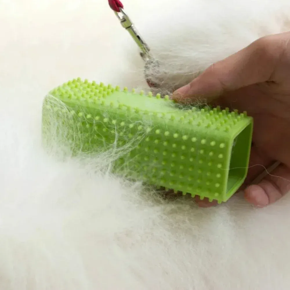 Brosse en silicone pour retirer les poils d'animaux 5