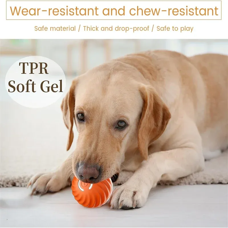 Jouet intelligent pour chien, balle interactive électronique à mouvement automatique rechargeable par USB, rebondissante, idéale comme cadeau d'anniversaire pour chiot 4