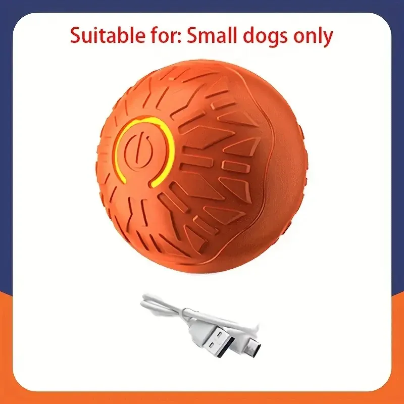 Jouet intelligent pour chien, balle interactive électronique à mouvement automatique rechargeable par USB, rebondissante, idéale comme cadeau d'anniversaire pour chiot 8