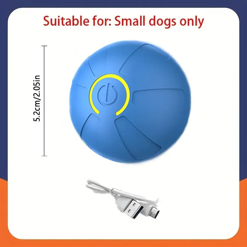 Jouet intelligent pour chien, balle interactive électronique à mouvement automatique rechargeable par USB, rebondissante, idéale comme cadeau d'anniversaire pour chiot 7