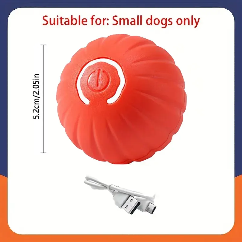 Jouet intelligent pour chien, balle interactive électronique à mouvement automatique rechargeable par USB, rebondissante, idéale comme cadeau d'anniversaire pour chiot 10