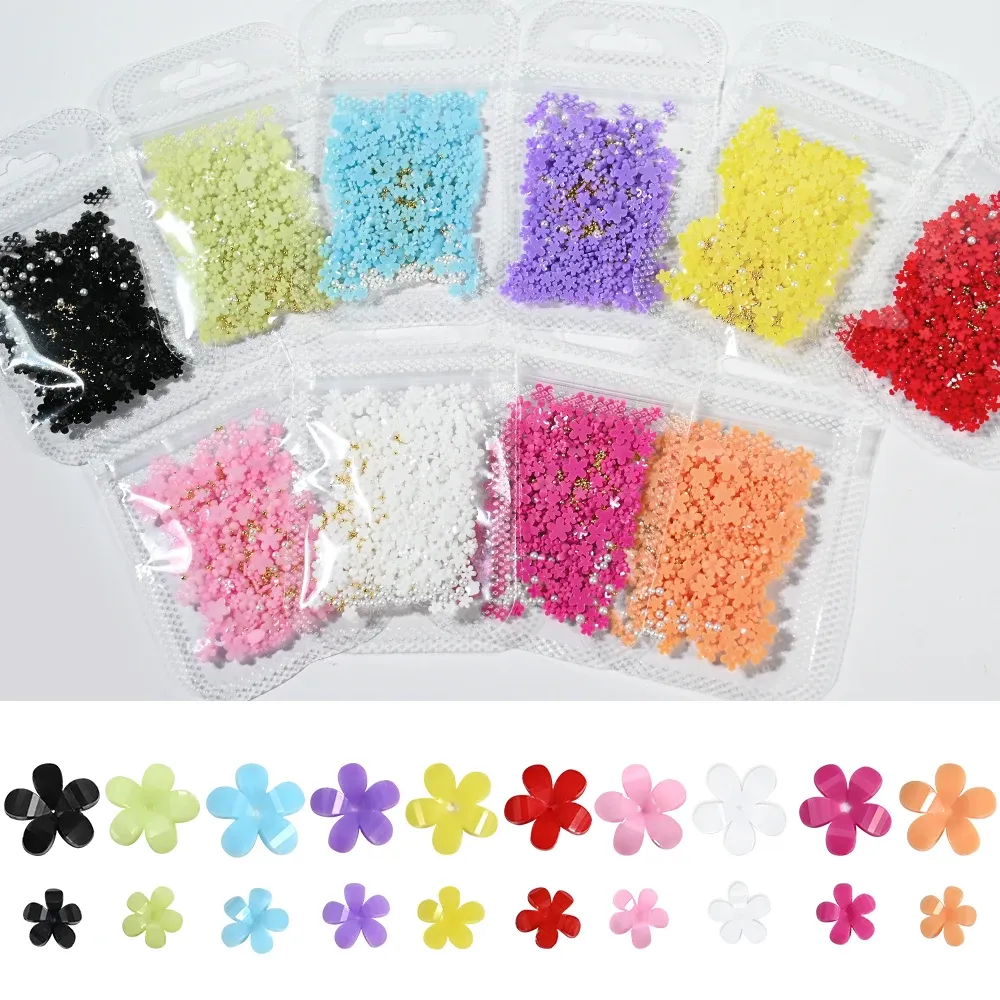 Manucure ornée de fleurs 3D