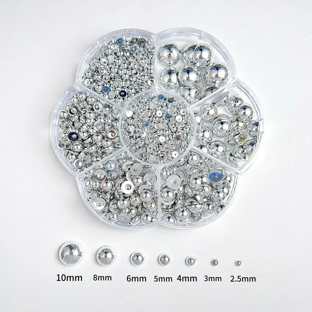 Kit de décorations 3D pour ongles avec nœuds floraux : rose et blanc, acrylique, perles et breloques, stylo à cire et pinceau inclus, 4/6 mm 8