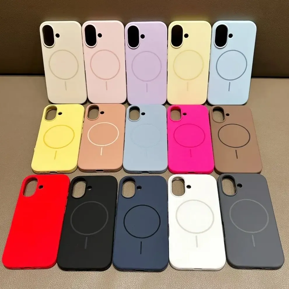 Coque en silicone lumineux fluorescent pour iPhone 18, 17 Air, 16, 15, 14, 13, 12 et 18 Pro Max, compatible charge sans fil MagSafe