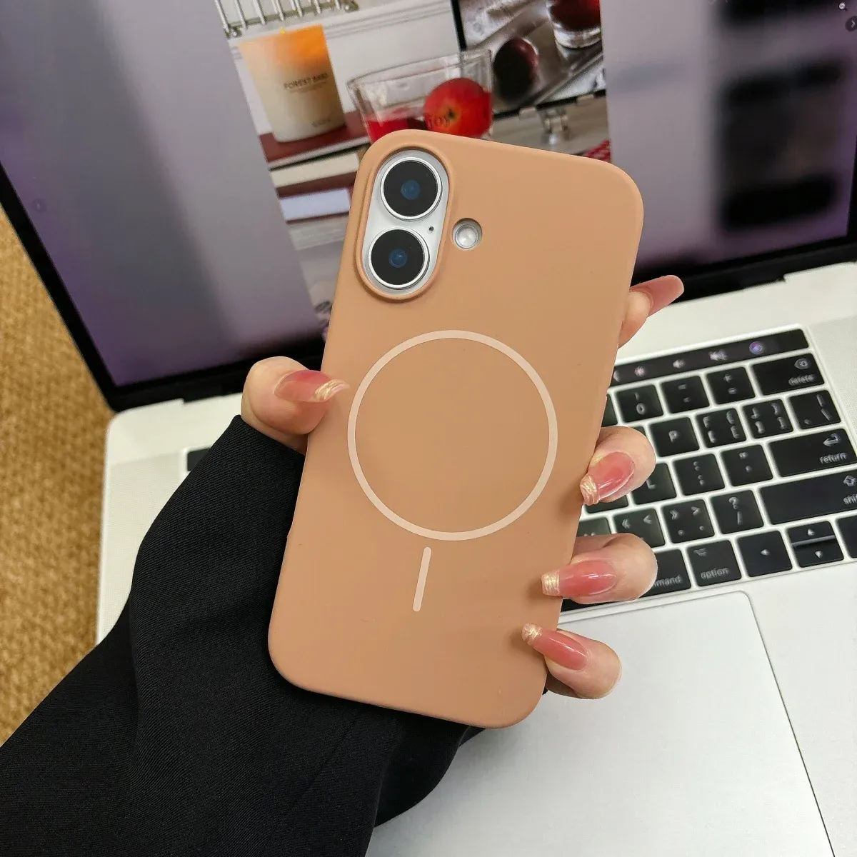 Coque en silicone lumineux fluorescent pour iPhone 18, 17 Air, 16, 15, 14, 13, 12 et 18 Pro Max, compatible charge sans fil MagSafe 13