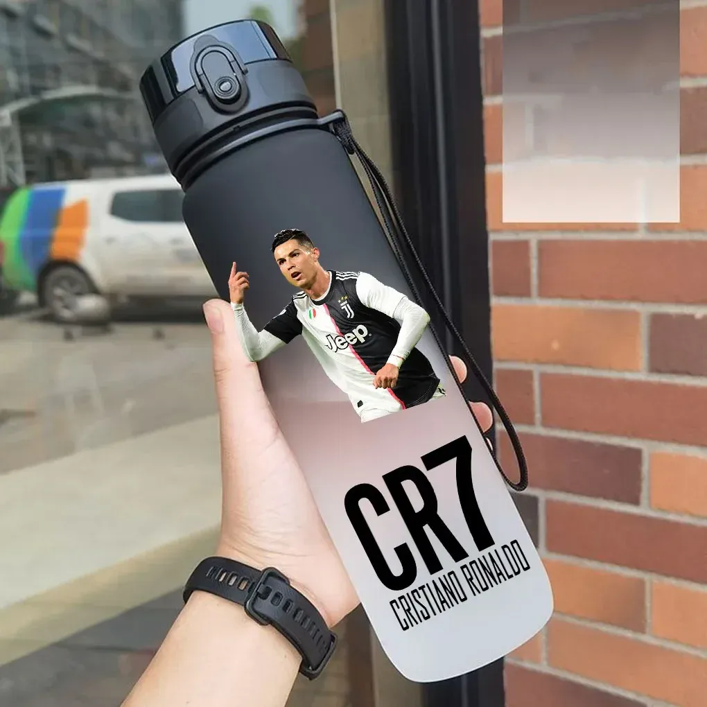 Gourde de sport anti-fuite Cristiano Ronaldo, bouteille colorée en plastique pour l'extérieur et les voyages 41