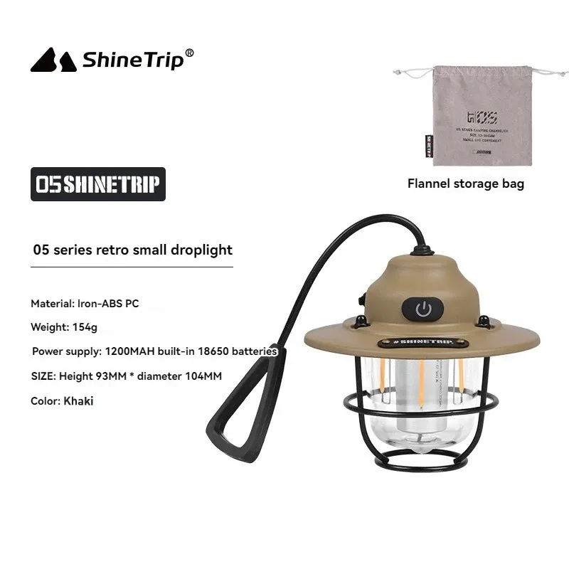 Lampe de camping rétro rechargeable par USB à suspendre, éclairage LED pour tente 9