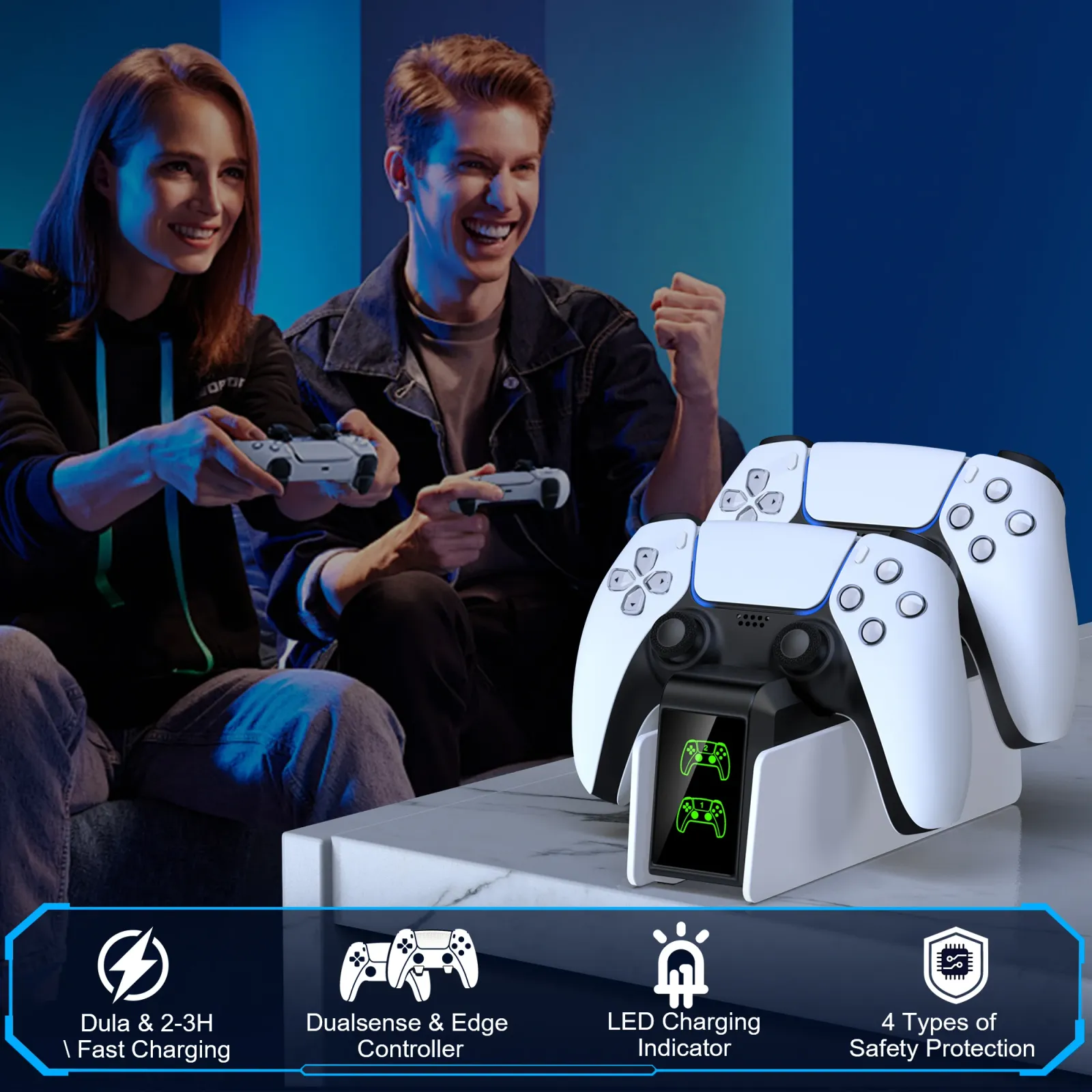 Station de charge DualSense en détail