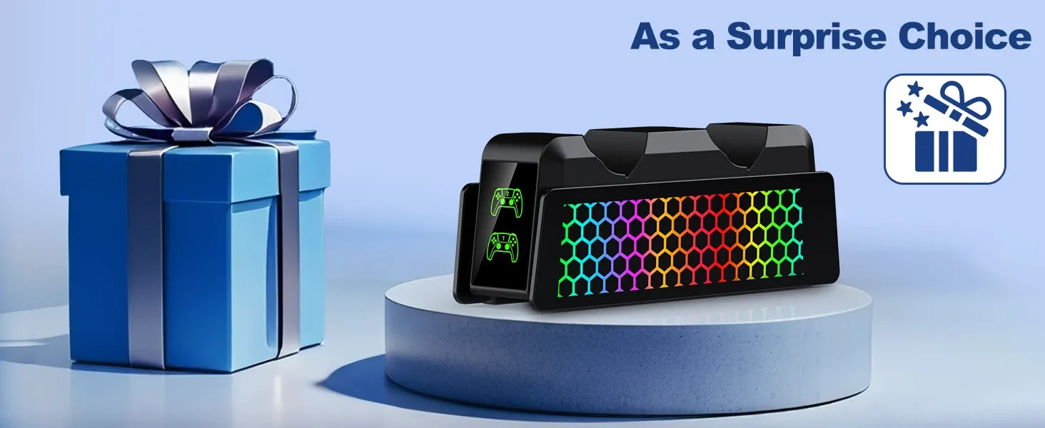 Station de charge DualSense coloris noir, vue d'ensemble