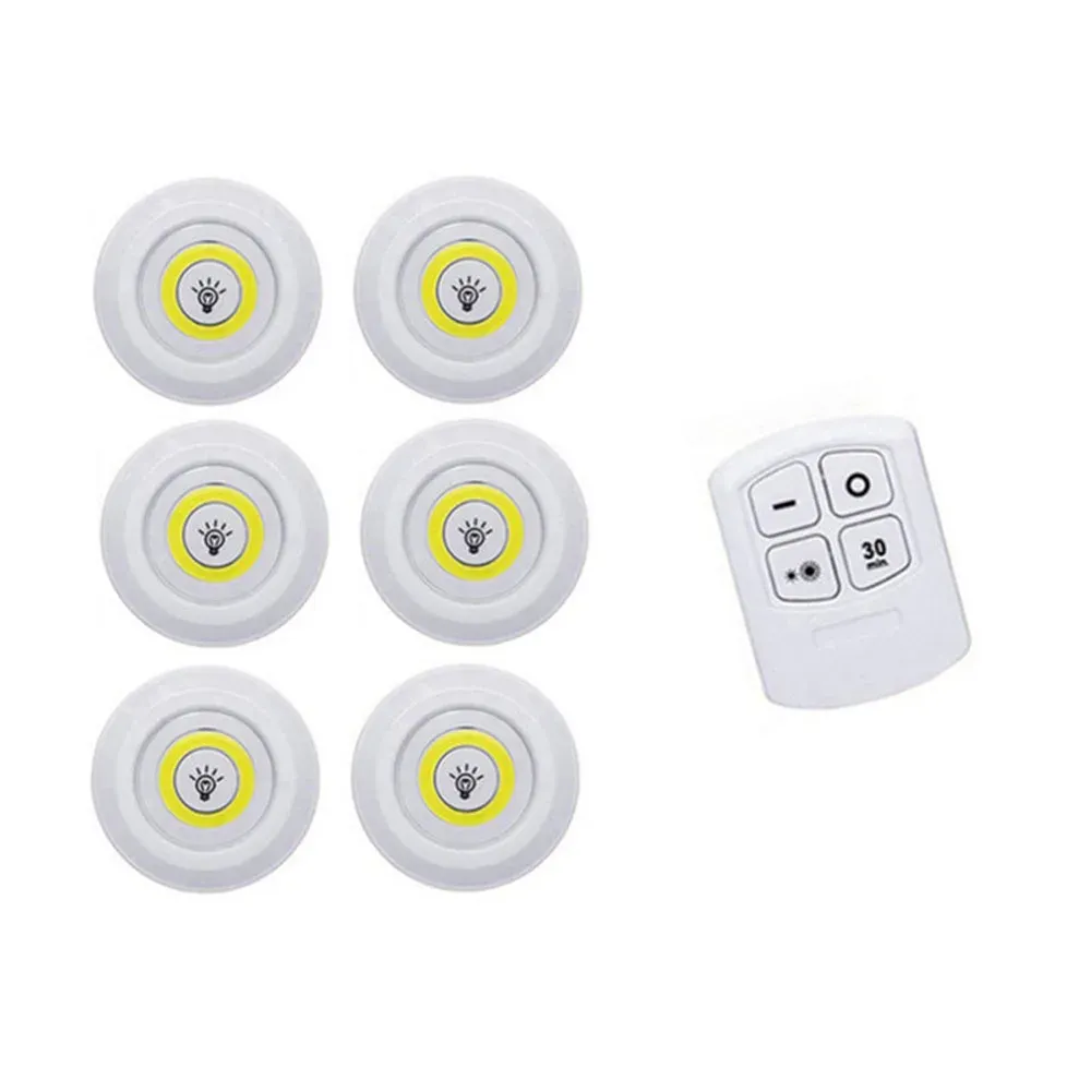 Lampe LED sous-meuble à intensité variable avec télécommande, fonctionnement sur piles, pour placards, armoires et salle de bain, lumière blanche et chaude 7