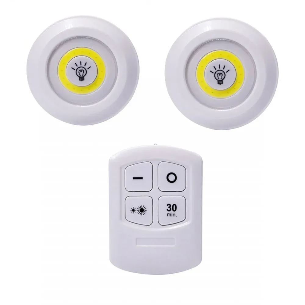 Lampe LED sous-meuble à intensité variable avec télécommande, fonctionnement sur piles, pour placards, armoires et salle de bain, lumière blanche et chaude 11
